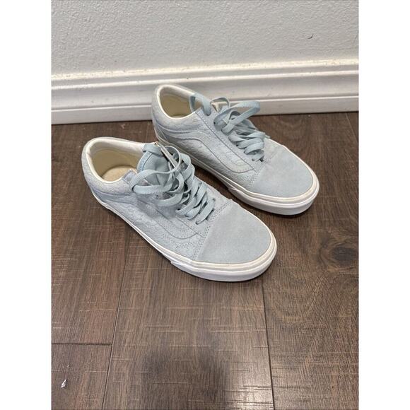 Vans Other - Vans Mensz 5.5 Women’s 7 Light Blue Winter Sky Houndstooth Suede Shoes